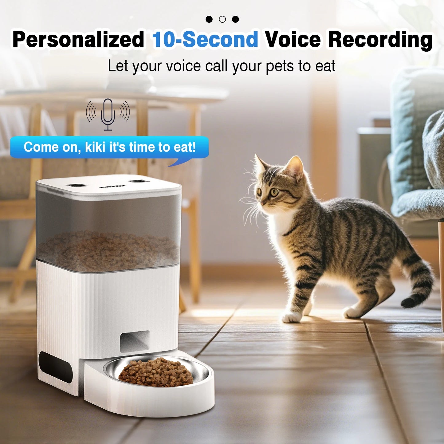 KITPLUS Smart Cat Feeder with App & Voice