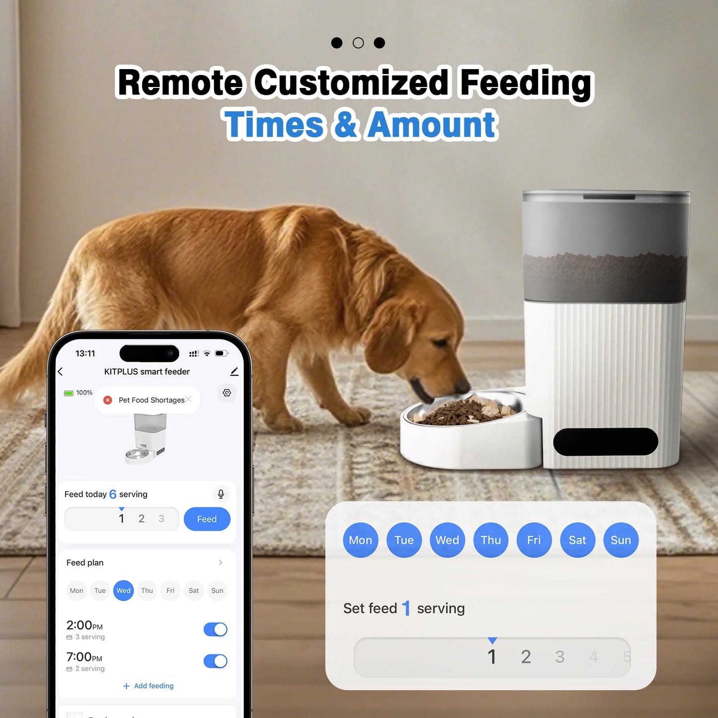 KITPLUS Smart Cat Feeder with App & Voice