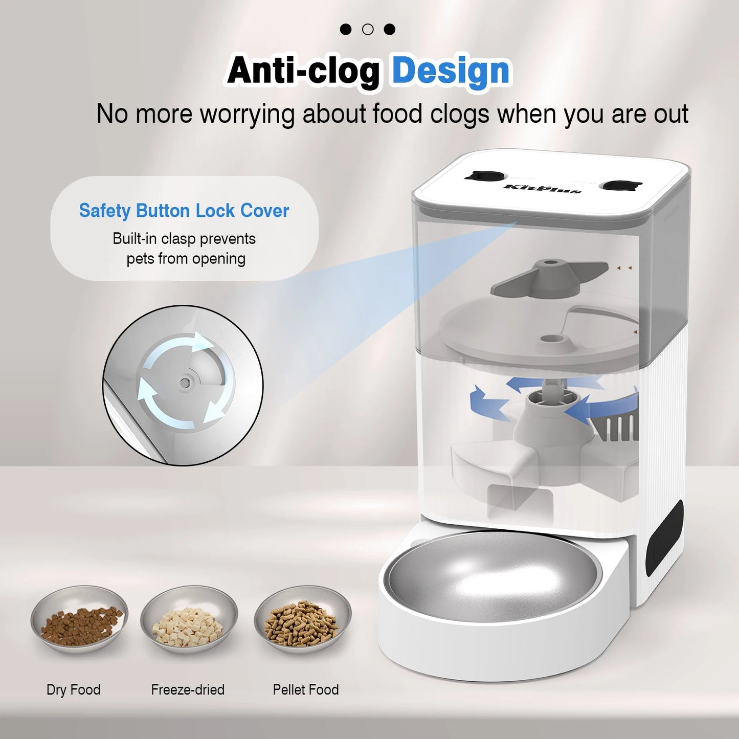 KITPLUS Smart Cat Feeder with App & Voice