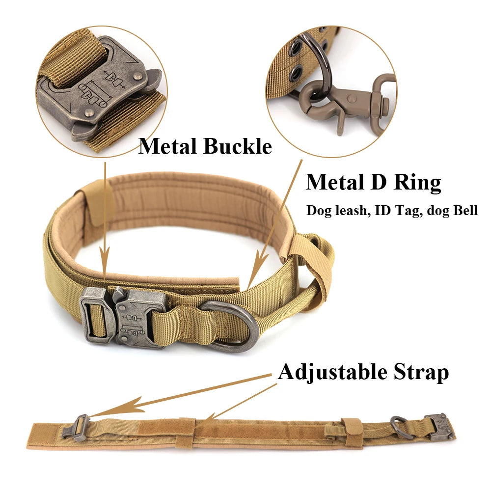 Tactical Dog Harness with Leash & Pouches
