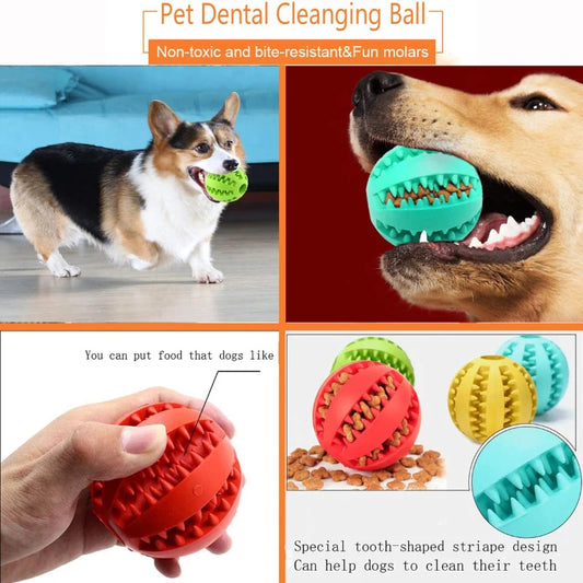 Chew Ball Toy – Treat Dispenser & Tooth Cleaner