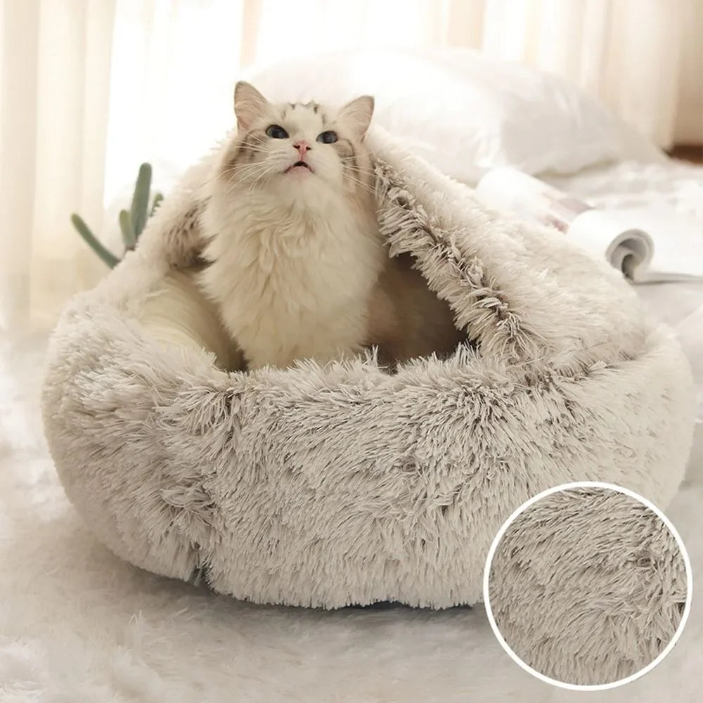 Soft Plush Cat Bed Nest