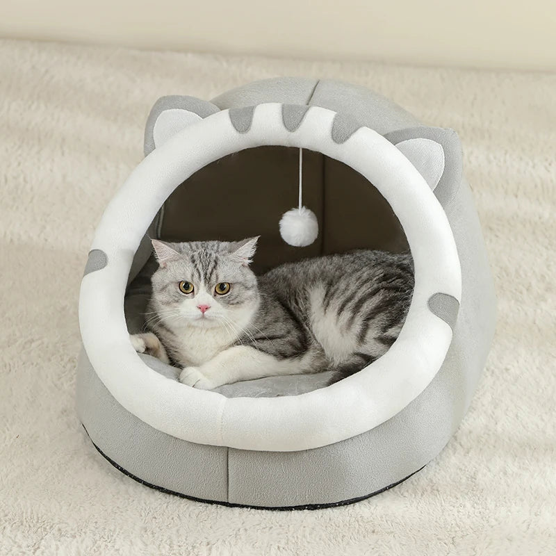 Warm Cat Cave with Cushion