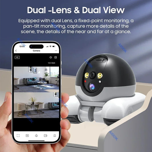 4K Dual-Lens Pet Camera – Smart WiFi Monitor