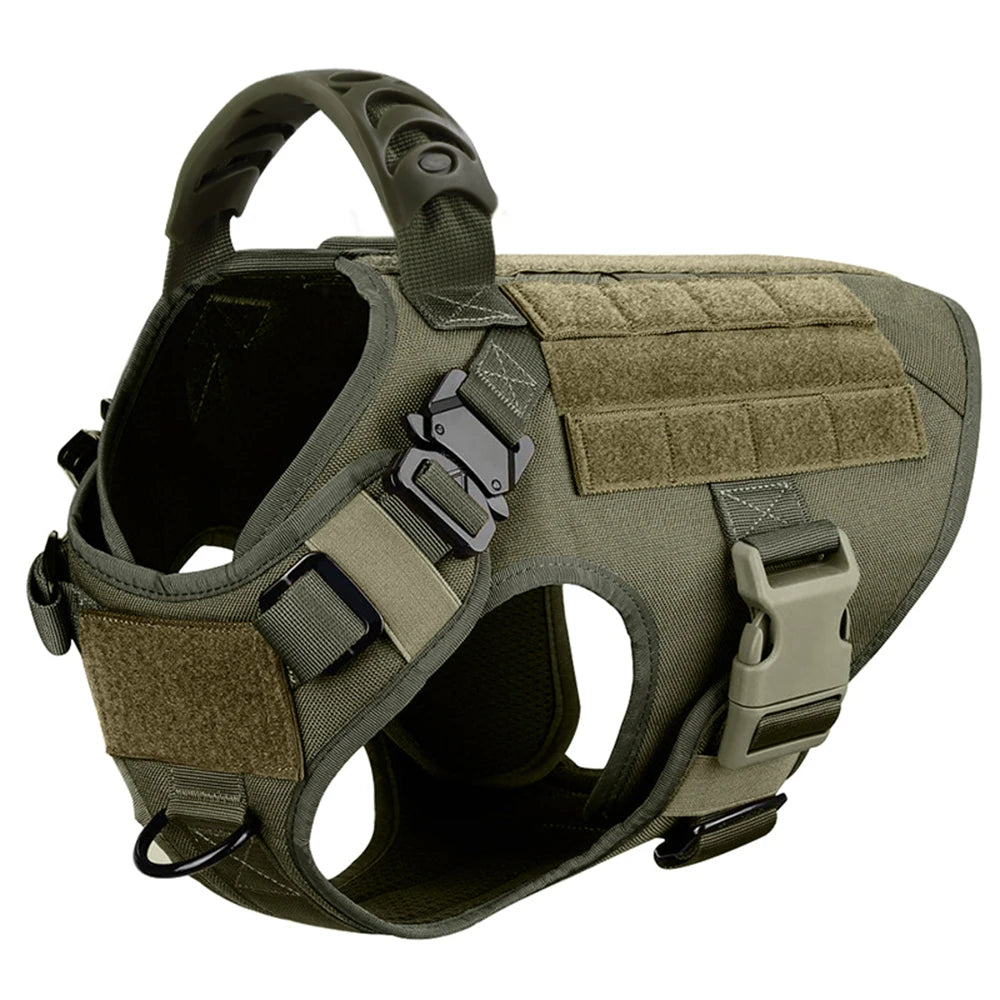 Tactical Dog Harness with Leash & Pouches