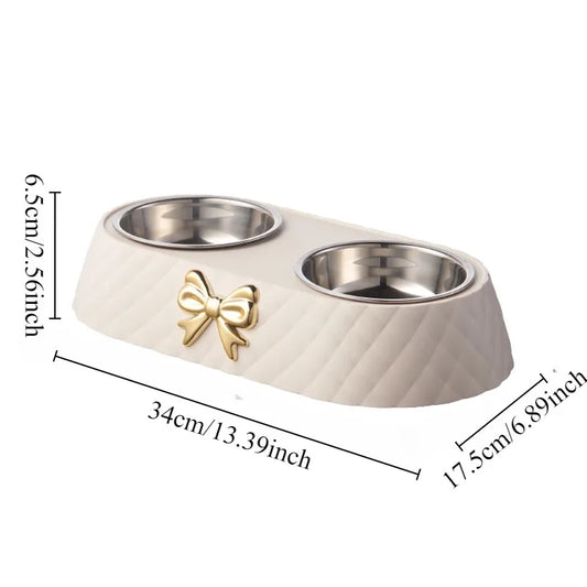 Cat & Dog Feeding Bowl – Dual Compartments
