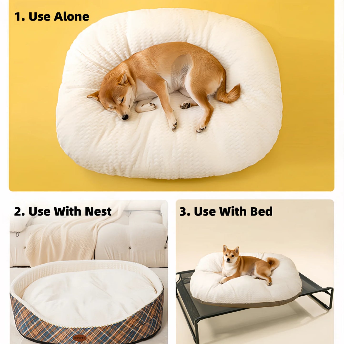 Warm Dog Sofa Bed with Removable Mat