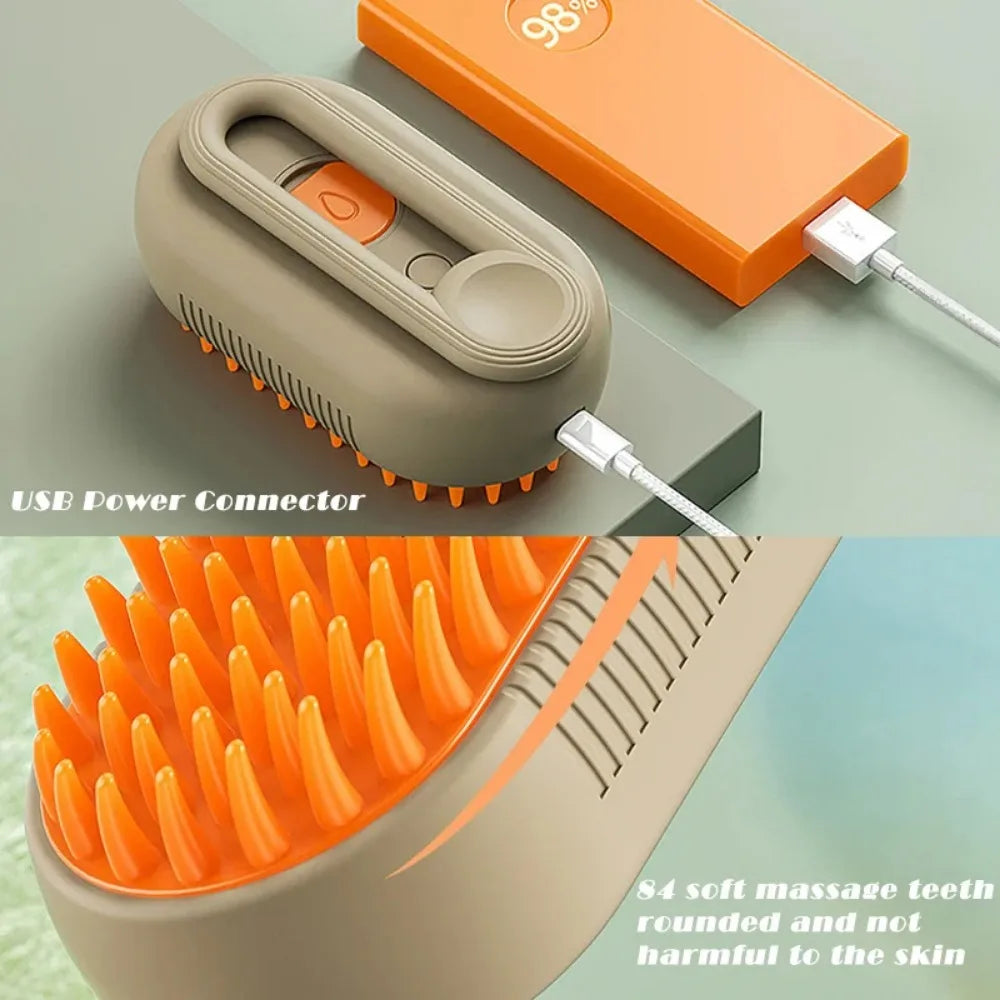 Electric Steam Brush for Cats & Dogs
