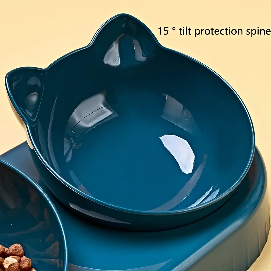 3-in-1 Cat Bowl Set with Water Dispenser