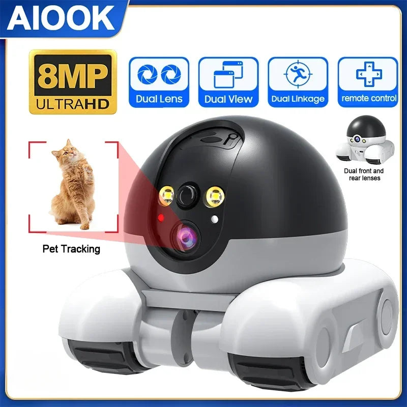 4K Dual-Lens Pet Camera – Smart WiFi Monitor