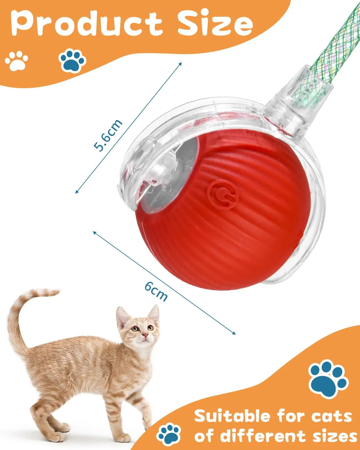 Rechargeable Smart Cat Ball Toy