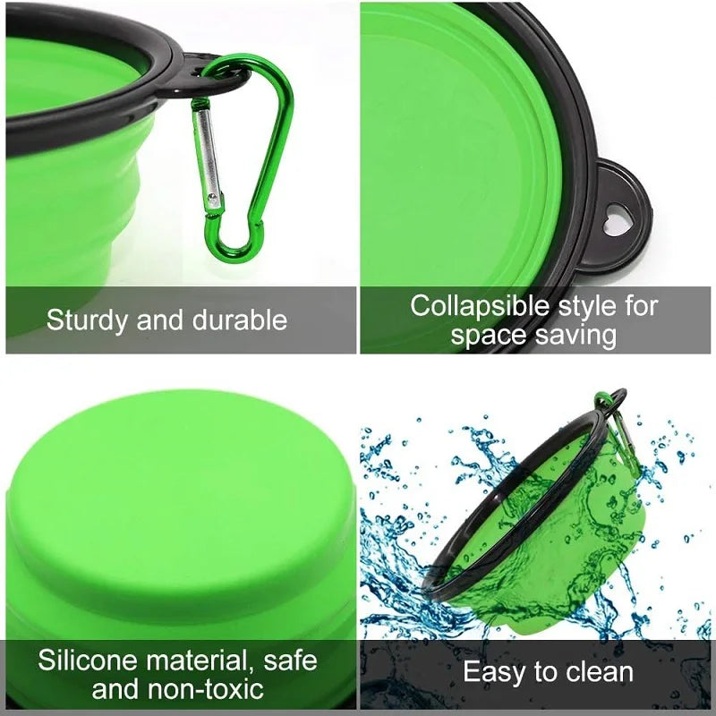 2-in-1 Folding Silicone Pet Bowl
