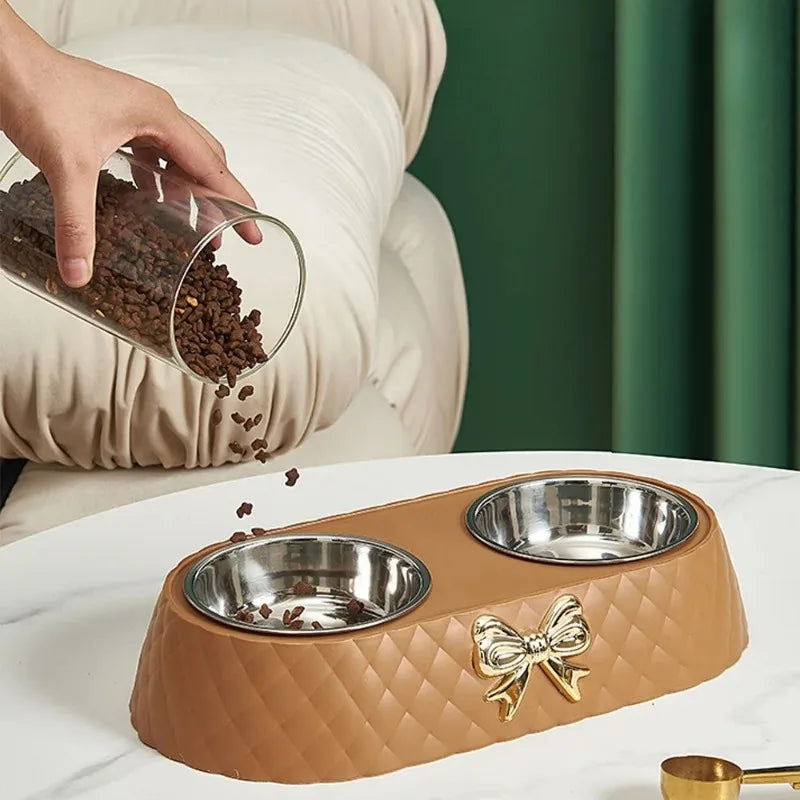 Cat & Dog Feeding Bowl β Dual Compartments