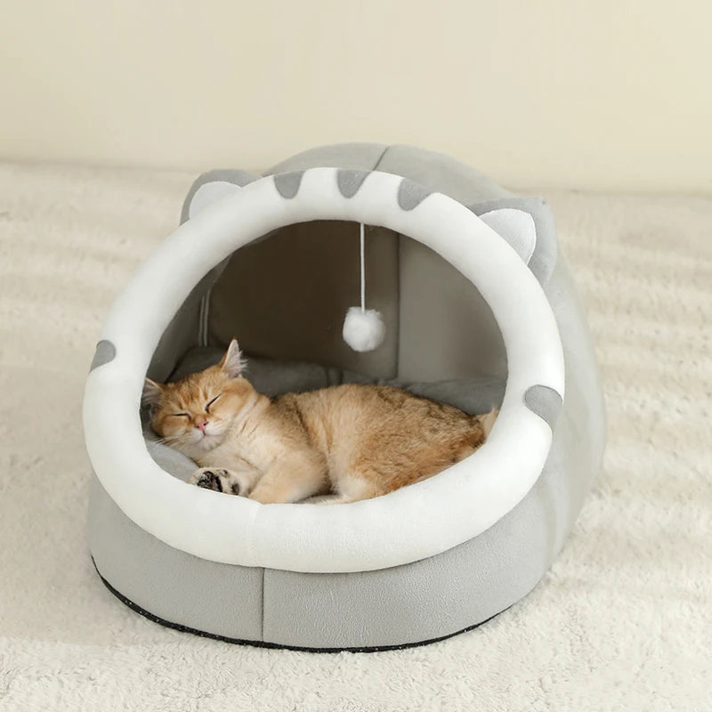 Warm Cat Cave with Cushion