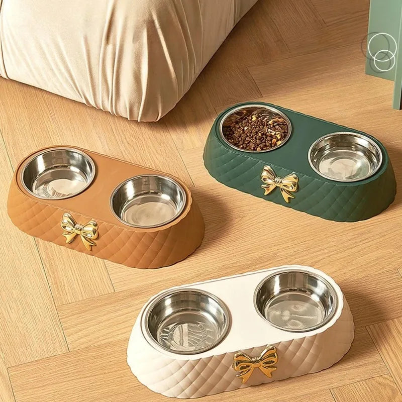 Cat & Dog Feeding Bowl β Dual Compartments