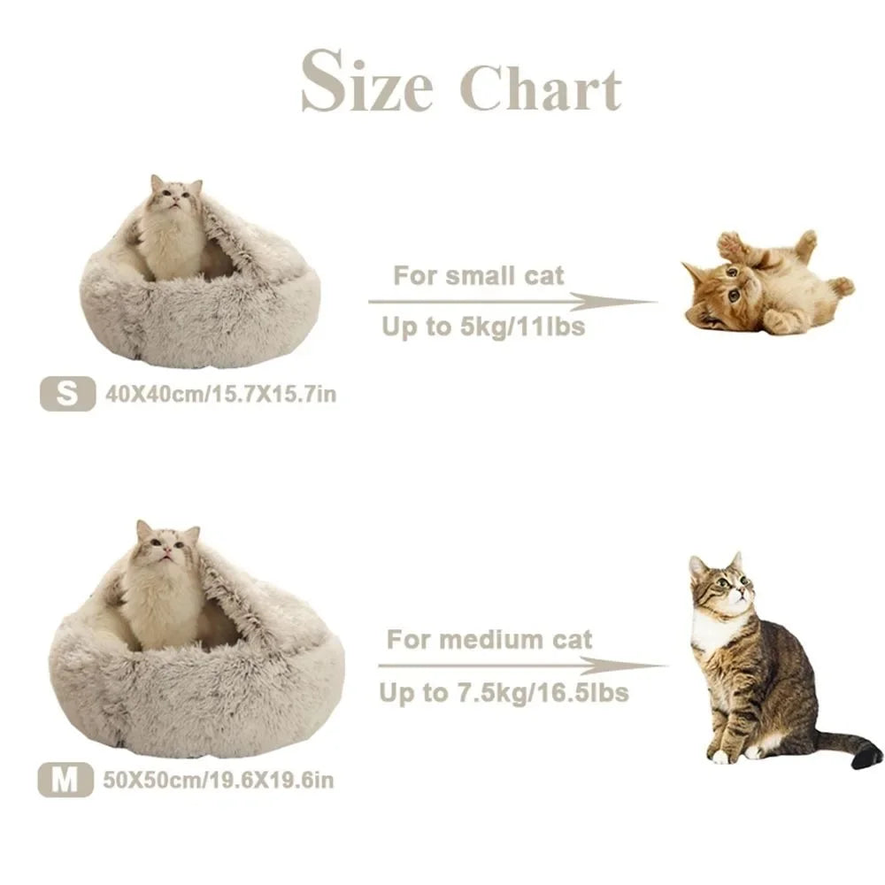 Soft Plush Cat Bed Nest