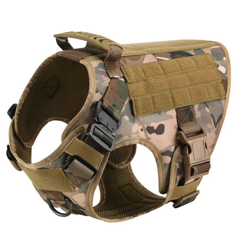 Tactical Dog Harness with Leash & Pouches