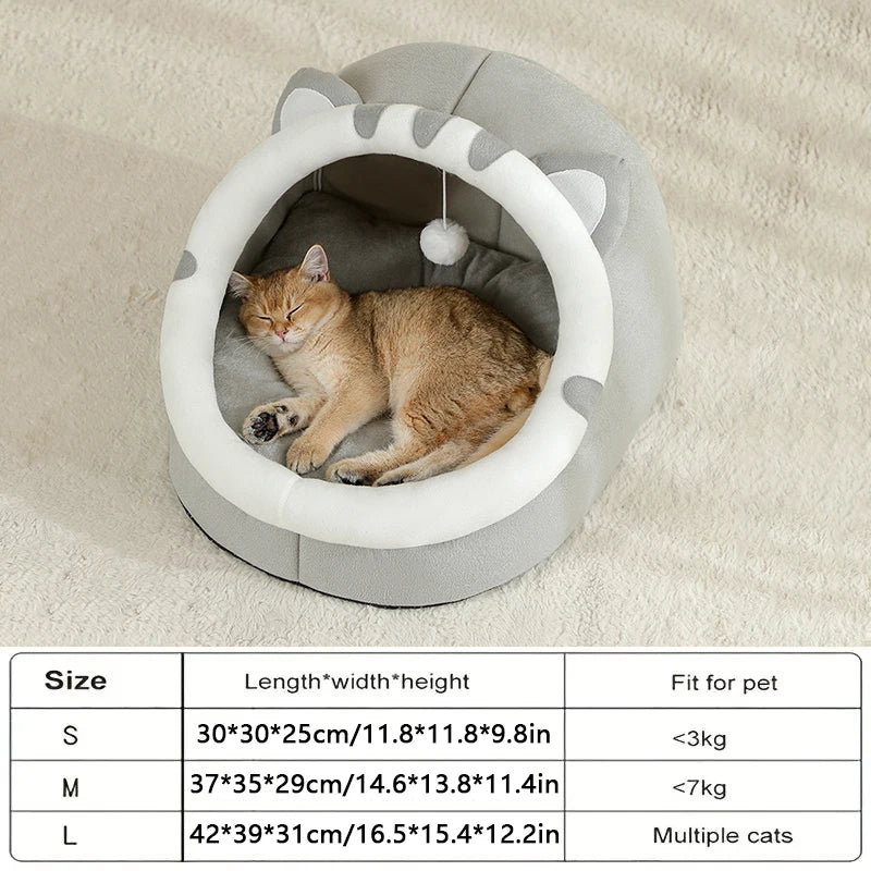 Warm Cat Cave with Cushion