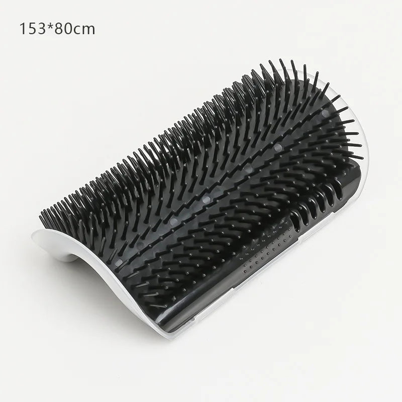 Wall-Mounted Cat Scratcher & Grooming Brush