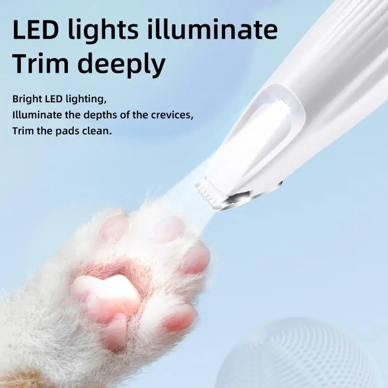 Paw Trimmer for Dogs & Cats – LED & Cordless