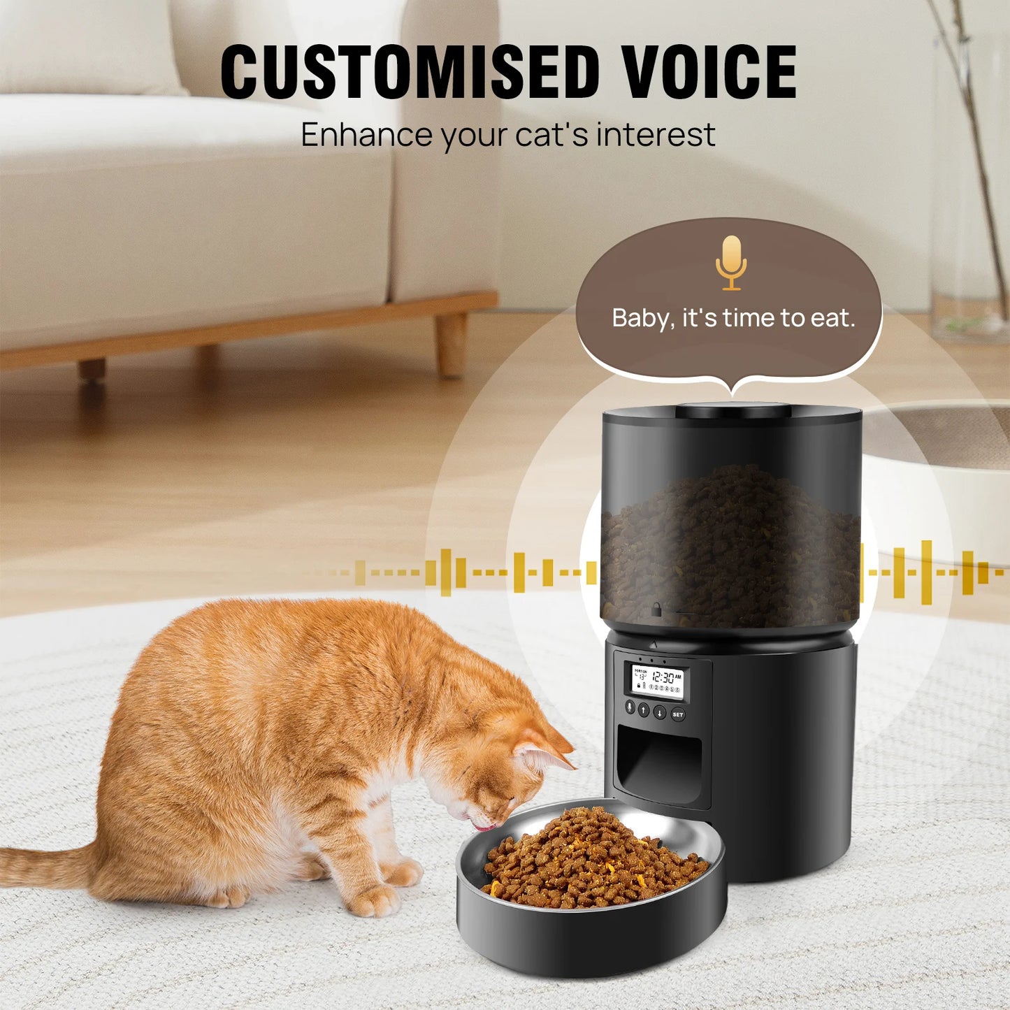 Smart Pet Feeder – 3L, Timer, Rechargeable