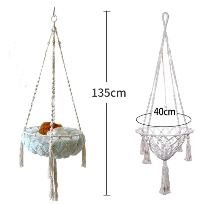 Handwoven Cat Hammock Swing