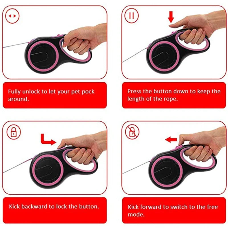 Nylon Retractable Dog Leash