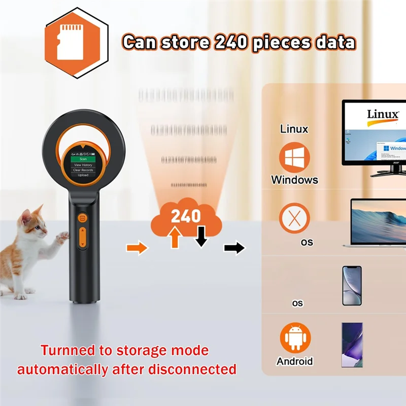 Bluetooth Pet Microchip Scanner AS63 (3-in-1)