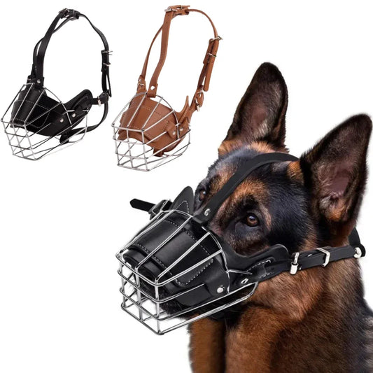 Leather Dog Muzzle – Adjustable & Breathable
