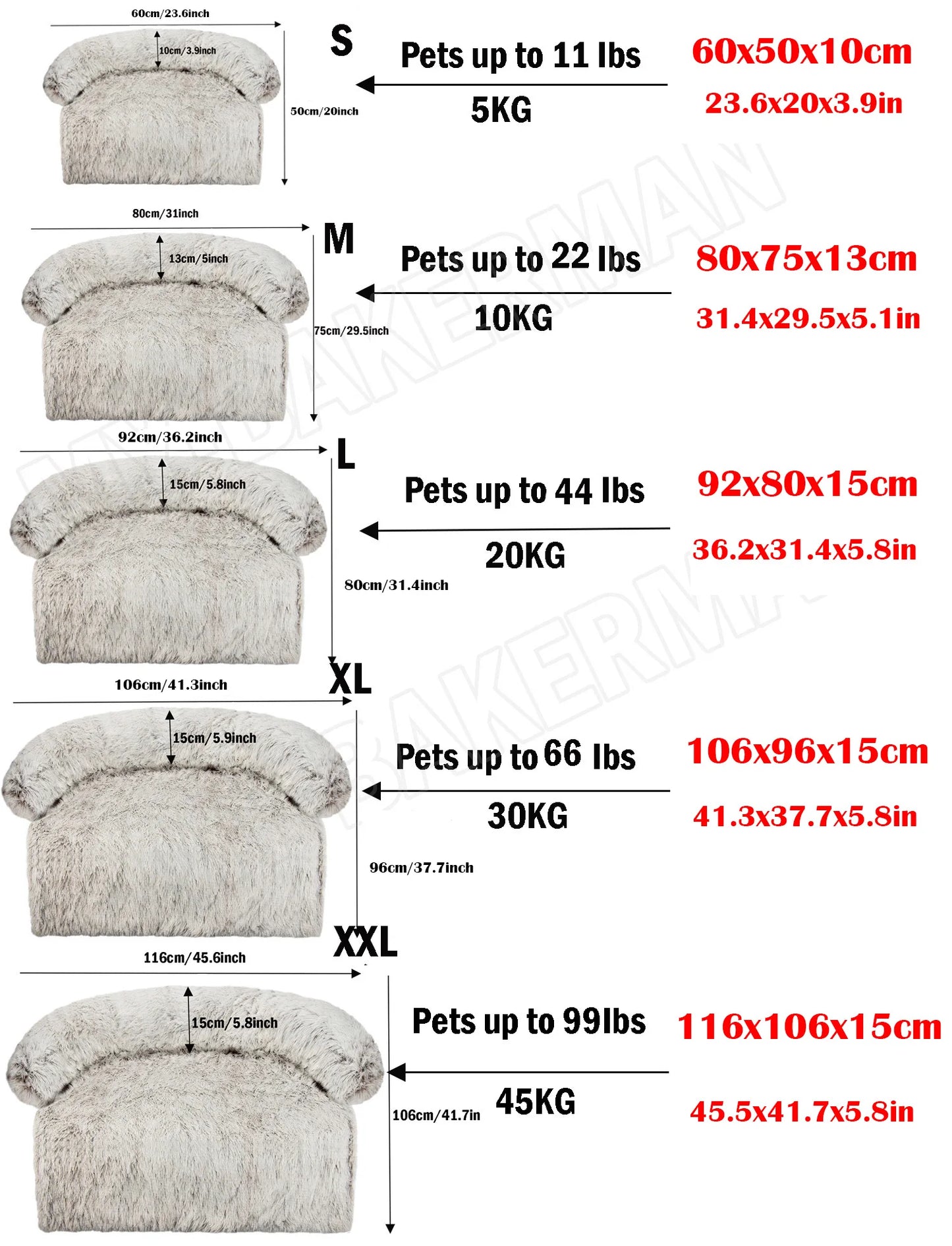 Fluffy Pet Sofa Bed – Washable & Cozy