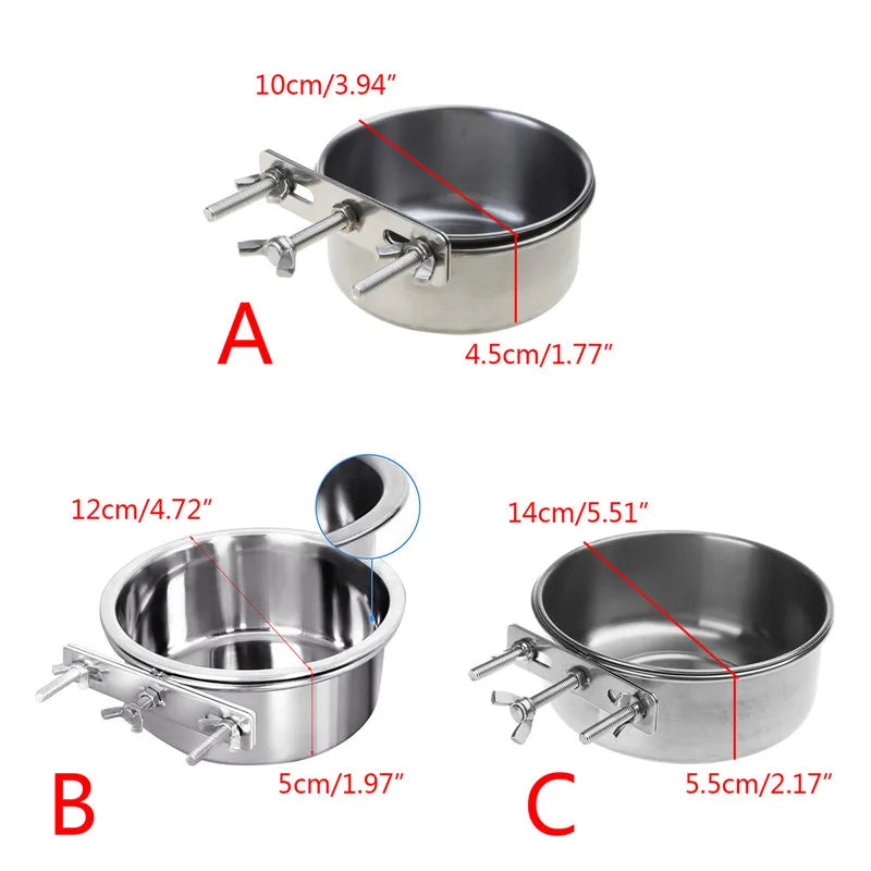 Stainless Steel Hanging Pet Bowl