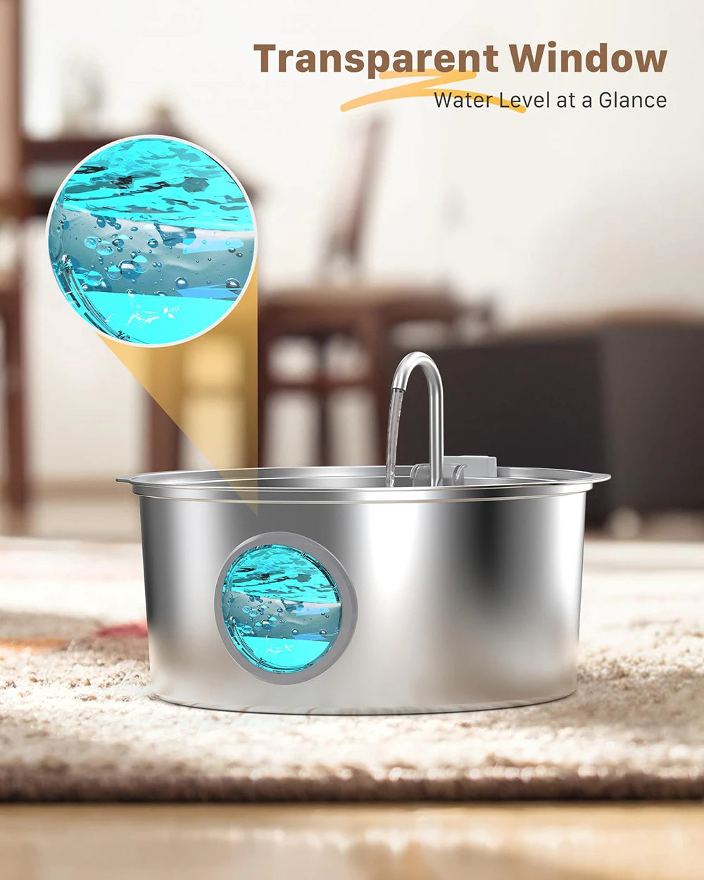 7L Stainless Steel Pet Water Fountain