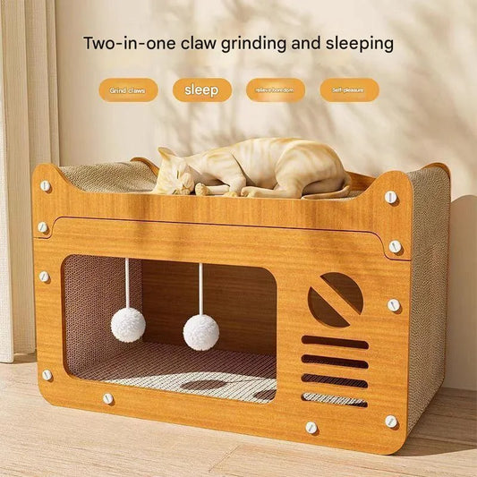 2-in-1 Cat Scratcher House