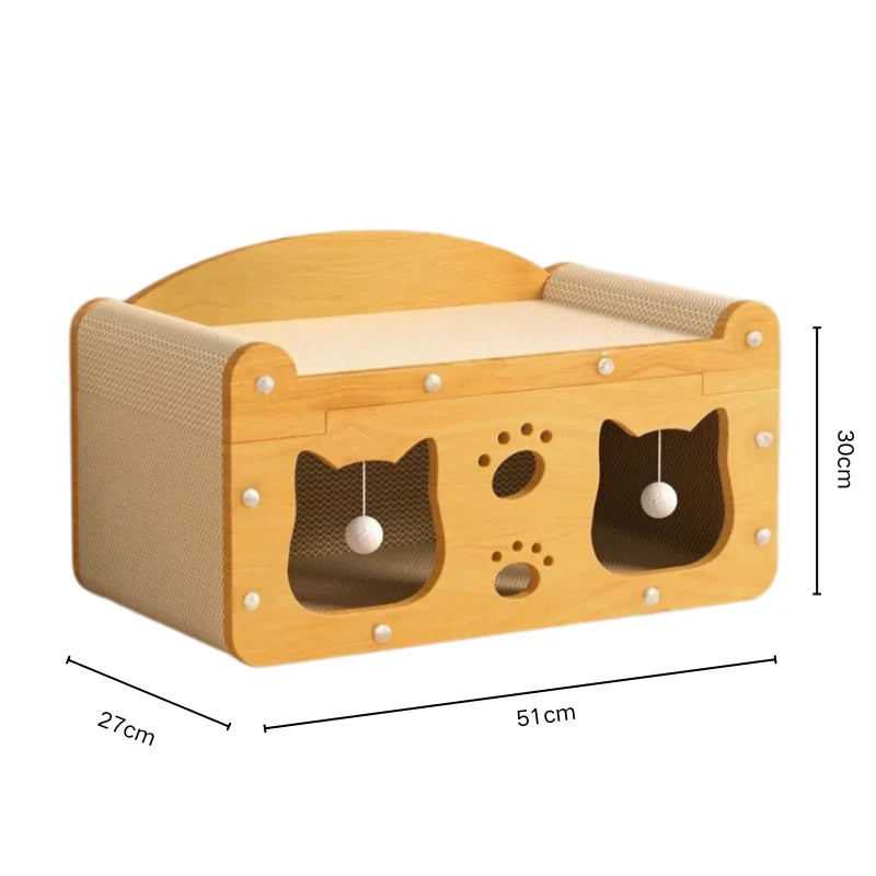 2-in-1 Cat Scratcher House