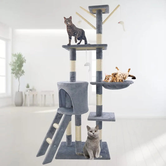 Large Cat Climbing Tree with Scratching Posts