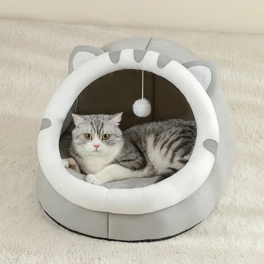 Warm Cat Cave with Cushion