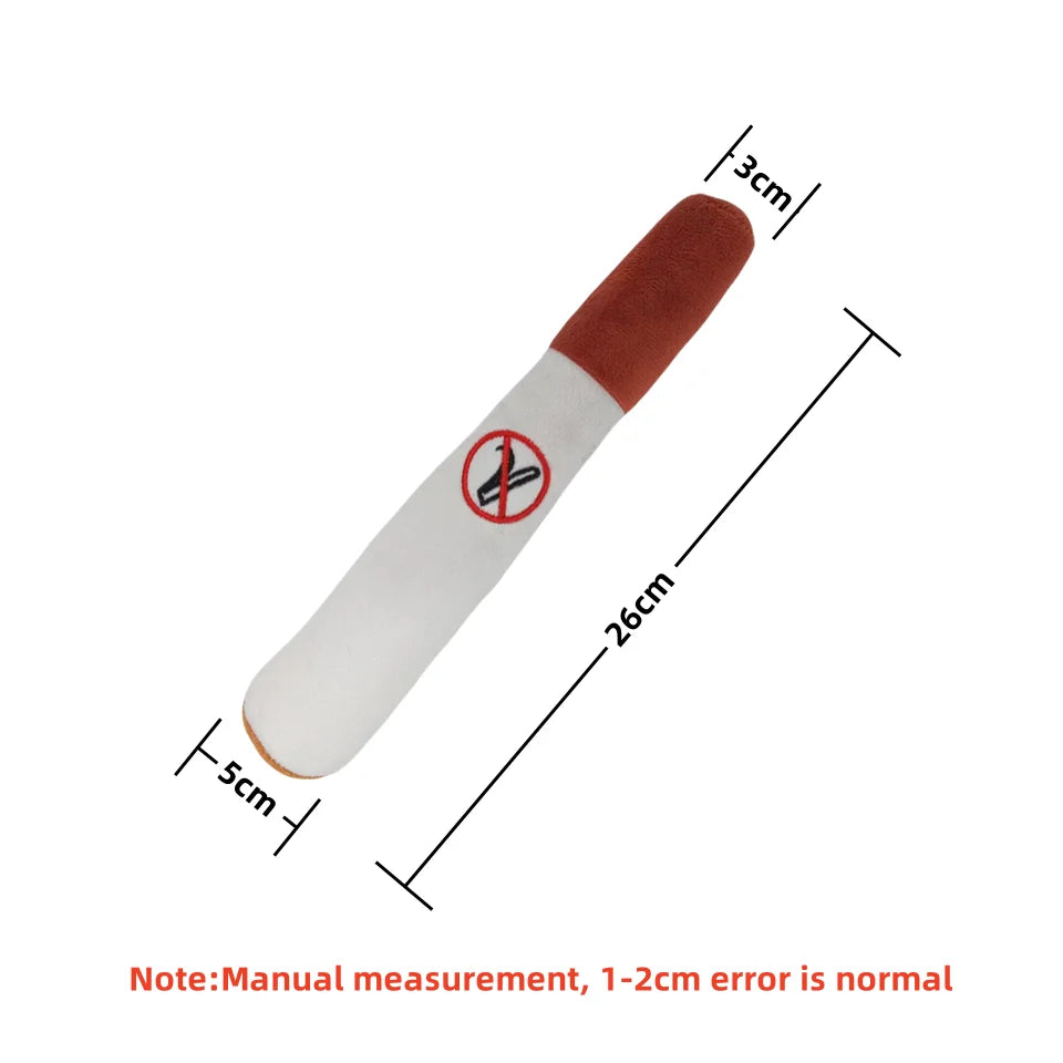Plush Cigar Dog Toy – Durable & Fun