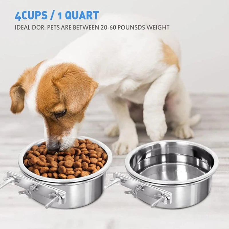 Stainless Steel Hanging Pet Bowl