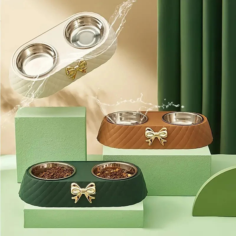 Cat & Dog Feeding Bowl – Dual Compartments