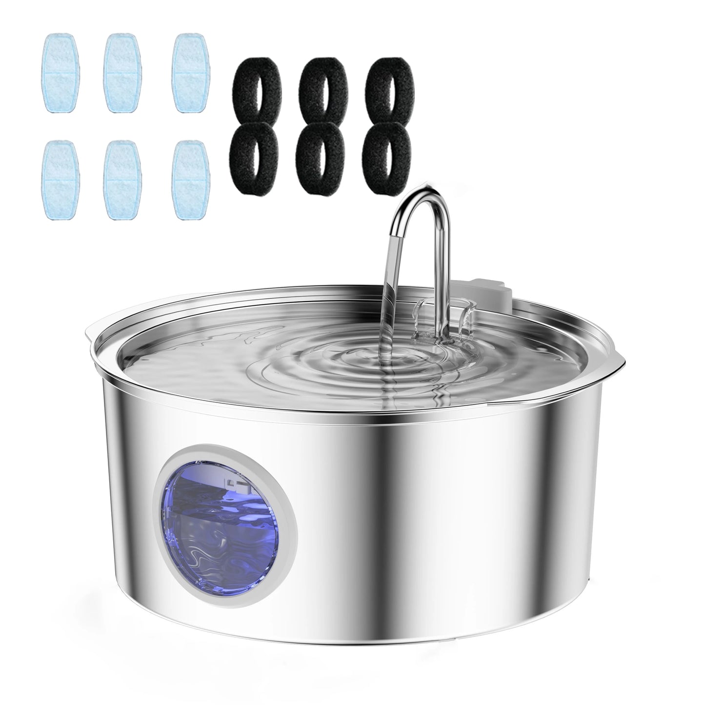 7L Stainless Steel Pet Water Fountain