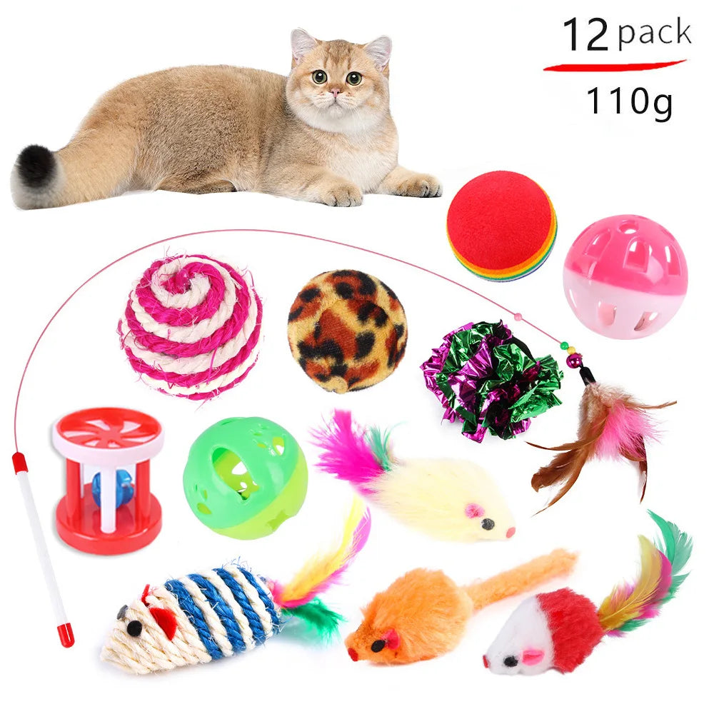 Multi-Piece Cat Toy Set – Interactive & Fun