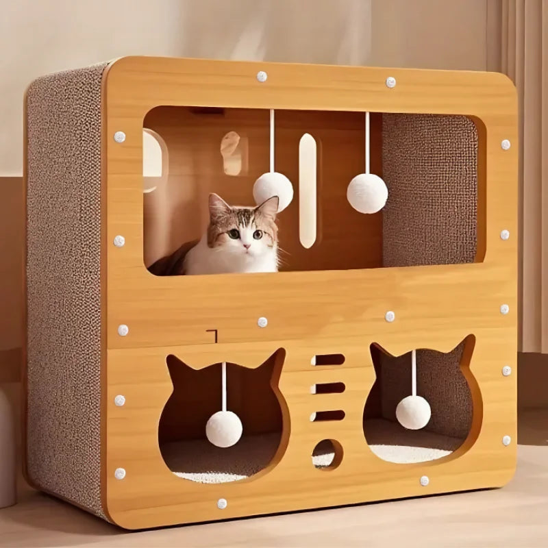 2-in-1 Cat Scratcher House