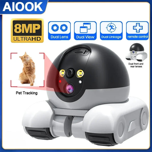 4K Dual-Lens Pet Camera – Smart WiFi Monitor