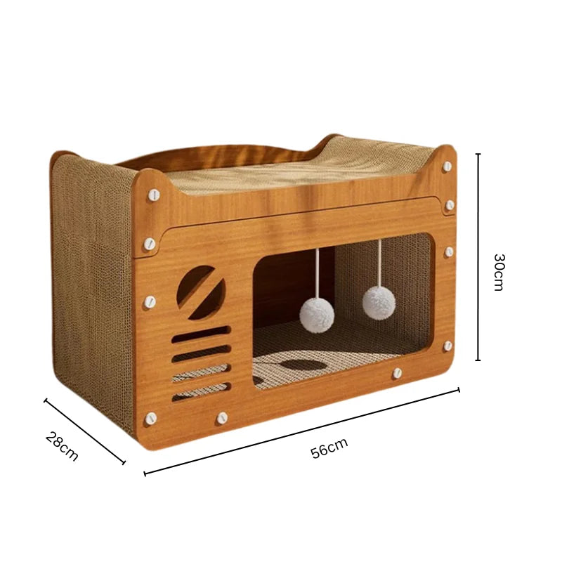 2-in-1 Cat Scratcher House