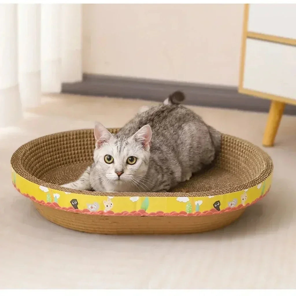 Multi-Purpose Oval Cat Scratcher Bed