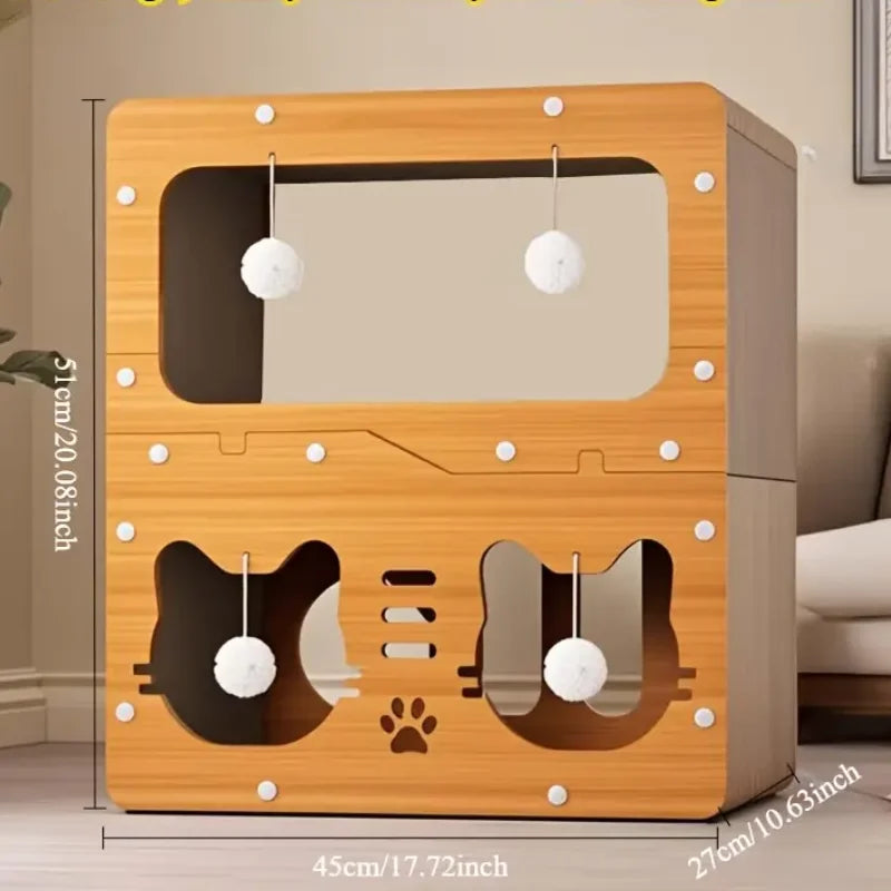 2-in-1 Cat Scratcher House