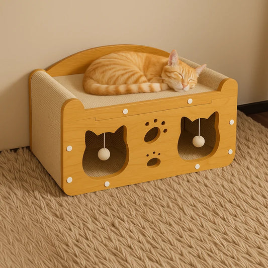 2-in-1 Cat Scratcher House