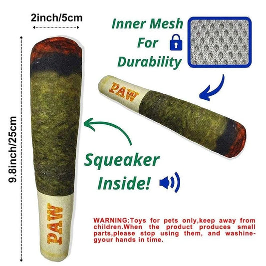 Plush Cigar Dog Toy – Durable & Fun