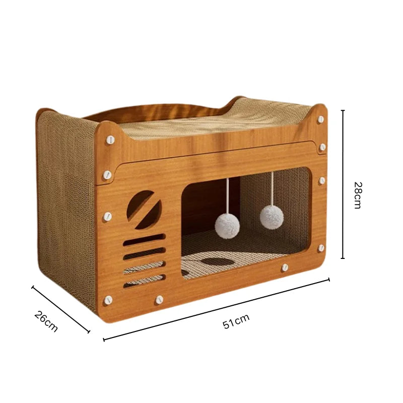 2-in-1 Cat Scratcher House