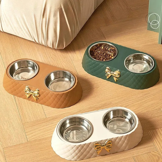 Cat & Dog Feeding Bowl – Dual Compartments